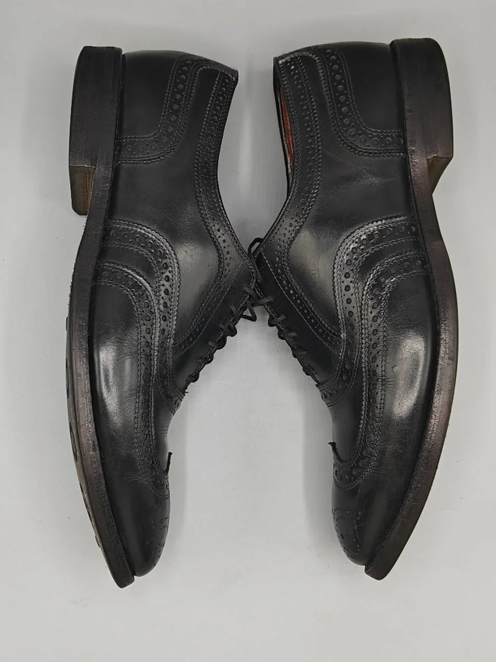 Allen Edmonds Boulevard Mens Wingtip Oxfords Black Dress Shoes 11 -D Pre-Owned